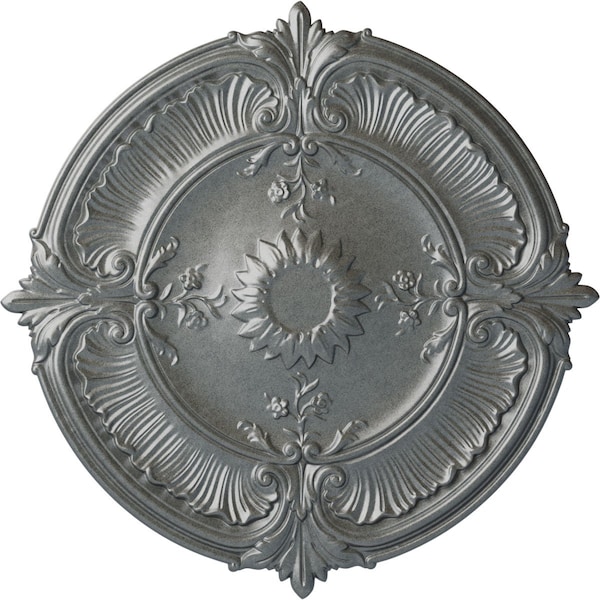 Ekena Millwork Attica Acanthus Leaf Ceiling Medallion (Fits Canopies up to 3 1/4"), 30 1/8"OD x 1 1/2"P, Platinum CM30ATPLS - main